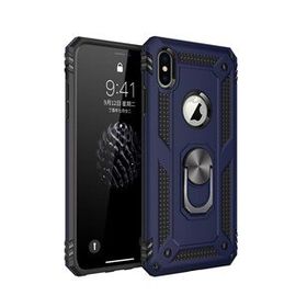 Alan Şanslı iPhone X Sofya Yüzüklü Silikon Kapak Lacivert Kılıf