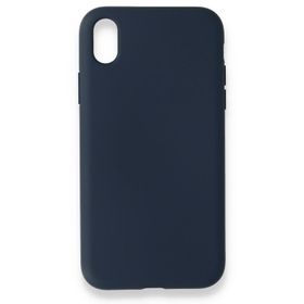 Alan Şanslı iPhone XR Nano İçi Kadife Lacivert Silikon Kılıf