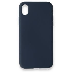 Alan Şanslı iPhone XR Nano İçi Kadife Lacivert Silikon Kılıf