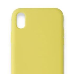 Alan Şanslı iPhone XR Nano İçi Kadife Sarı Silikon Kılıf