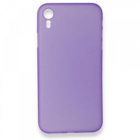 Alan Şanslı iPhone XR PP Ultra İnce Kapak Mor Kılıf