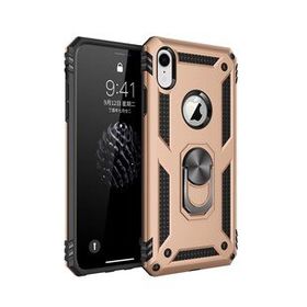 Alan Şanslı iPhone XR Sofya Yüzüklü Silikon Kapak Gold Kılıf