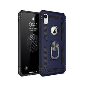 Alan Şanslı iPhone XR Sofya Yüzüklü Silikon Kapak Lacivert Kılıf
