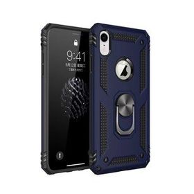 Alan Şanslı iPhone XR Sofya Yüzüklü Silikon Kapak Lacivert Kılıf