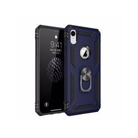 Alan Şanslı iPhone XR Sofya Yüzüklü Silikon Kapak Lacivert Kılıf