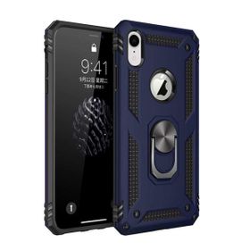 Alan Şanslı iPhone XR Sofya Yüzüklü Silikon Kapak Lacivert Kılıf