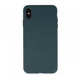Alan Şanslı iPhone XS Kılıf Nano içi Kadife Silikon Koyu Yeşil Kılıf