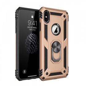 Alan Şanslı iPhone XS Kılıf Sofya Yüzüklü Silikon Kapak Gold Kılıf