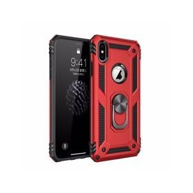 Alan Şanslı iPhone XS Kılıf Sofya Yüzüklü Silikon Kapak Kırmızı Kılıf