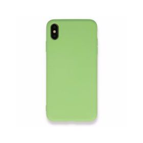 Alan Şanslı iPhone XS Max Kılıf Nano içi Kadife Silikon Açık Yeşil Kılıf