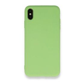 Alan Şanslı iPhone XS Max Kılıf Nano içi Kadife Silikon Açık Yeşil Kılıf