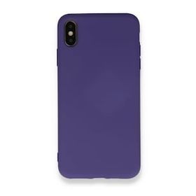 Alan Şanslı iPhone XS Max Kılıf Nano içi Kadife Silikon Mor Kılıf