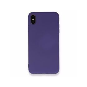 Alan Şanslı iPhone XS Max Kılıf Nano içi Kadife Silikon Mor Kılıf