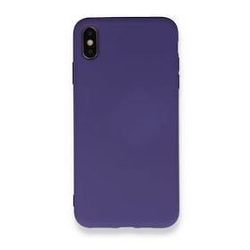 Alan Şanslı iPhone XS Max Kılıf Nano içi Kadife Silikon Mor Kılıf