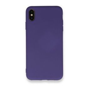 Alan Şanslı iPhone XS Max Kılıf Nano içi Kadife Silikon Mor Kılıf