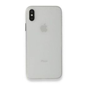 Alan Şanslı iPhone XS Max Kılıf PP Ultra İnce Kapak Beyaz Kılıf