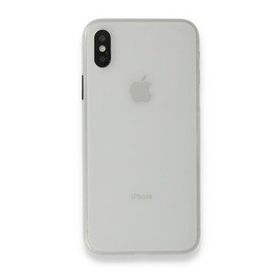 Alan Şanslı iPhone XS Max Kılıf PP Ultra İnce Kapak Beyaz Kılıf