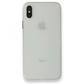 Alan Şanslı iPhone XS Max Kılıf PP Ultra İnce Kapak Beyaz Kılıf