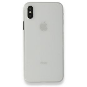 Alan Şanslı iPhone XS Max Kılıf PP Ultra İnce Kapak Beyaz Kılıf