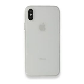 Alan Şanslı iPhone XS Max Kılıf PP Ultra İnce Kapak Beyaz Kılıf