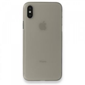 Alan Şanslı iPhone XS Max Kılıf PP Ultra İnce Kapak Gri Kılıf