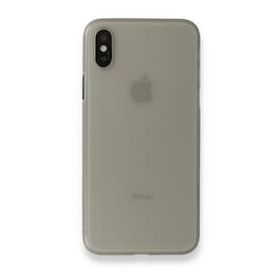 Alan Şanslı iPhone XS Max Kılıf PP Ultra İnce Kapak Gri Kılıf