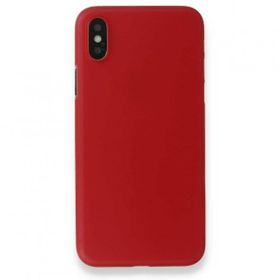 Alan Şanslı iPhone XS Max Kılıf PP Ultra İnce Kapak Kırmızı Kılıf