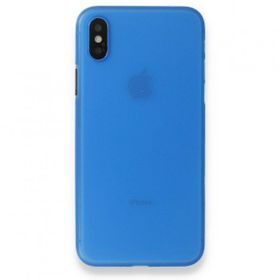 Alan Şanslı iPhone XS Max Kılıf PP Ultra İnce Kapak Mavi Kılıf