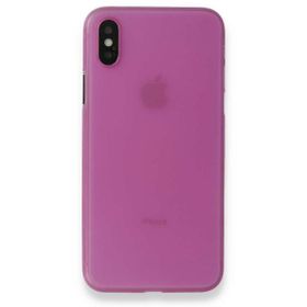 Alan Şanslı iPhone XS Max Kılıf PP Ultra İnce Kapak Pembe Kılıf