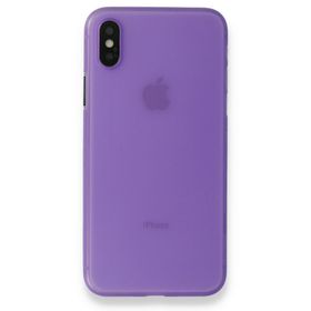 Alan Şanslı iPhone XS Max PP Ultra İnce Kapak Mor Cep Telefonu Kılıfı