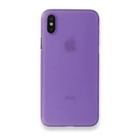 Alan Şanslı iPhone XS Max PP Ultra İnce Kapak Mor Cep Telefonu Kılıfı