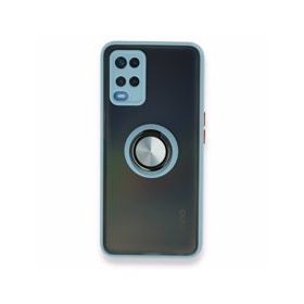 Alan Şanslı Oppo A54 4G Montreal Yüzüklü Silikon Kapak Buz Mavi Kılıf