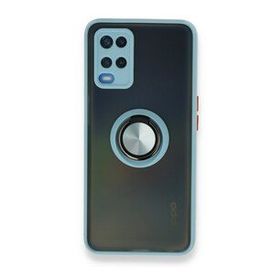 Alan Şanslı Oppo A54 4G Montreal Yüzüklü Silikon Kapak Buz Mavi Kılıf