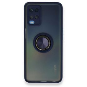 Alan Şanslı Oppo A54 4G Montreal Yüzüklü Silikon Kapak Lacivert Kılıf