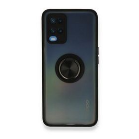 Alan Şanslı Oppo A54 4G Montreal Yüzüklü Silikon Kapak Siyah Kılıf