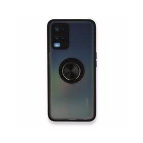 Alan Şanslı Oppo A54 4G Montreal Yüzüklü Silikon Kapak Siyah Kılıf