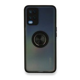 Alan Şanslı Oppo A54 4G Montreal Yüzüklü Silikon Kapak Siyah Kılıf
