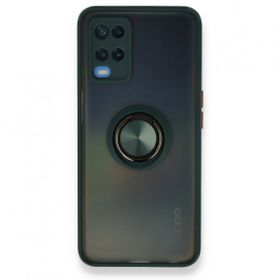 Alan Şanslı Oppo A54 4G Montreal Yüzüklü Silikon Kapak Yeşil Kılıf