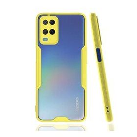 Alan Şanslı Oppo A54 4G Platin Silikon Sarı Kılıf