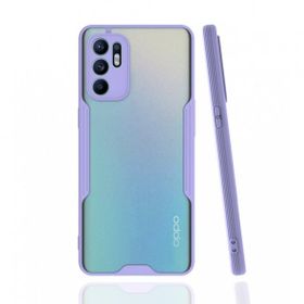 Alan Şanslı Oppo Reno 6 Platin Silikon Lila Kılıf