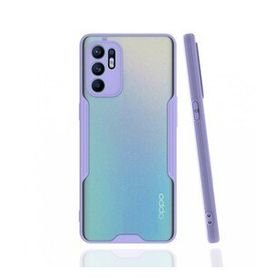 Alan Şanslı Oppo Reno 6 Platin Silikon Lila Kılıf