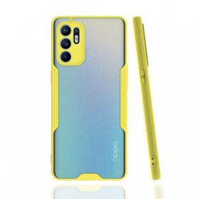 Alan Şanslı Oppo Reno 6 Platin Silikon Sarı Kılıf