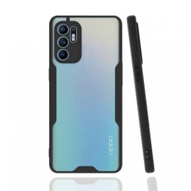 Alan Şanslı Oppo Reno 6 Platin Silikon Siyah Kılıf