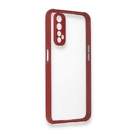 Alan Şanslı Realme 7 Miami Şeffaf Silikon Fuşya Kılıf