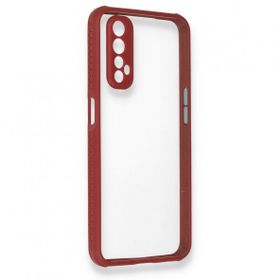 Alan Şanslı Realme 7 Miami Şeffaf Silikon Fuşya Kılıf