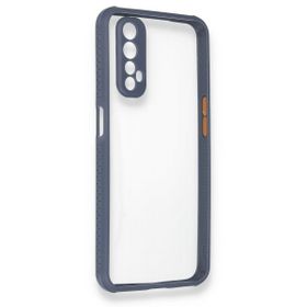 Alan Şanslı Realme 7 Miami Şeffaf Silikon Gri Kılıf