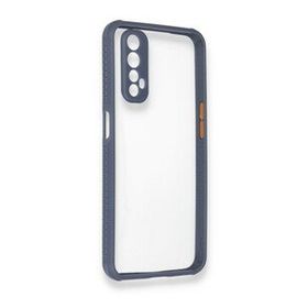 Alan Şanslı Realme 7 Miami Şeffaf Silikon Gri Kılıf