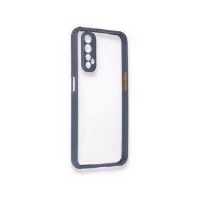 Alan Şanslı Realme 7 Miami Şeffaf Silikon Gri Kılıf