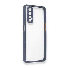 Alan Şanslı Realme 7 Miami Şeffaf Silikon Gri Kılıf