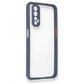 Alan Şanslı Realme 7 Miami Şeffaf Silikon Gri Kılıf